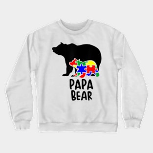 Autism Awareness Month Papa Bear Crewneck Sweatshirt